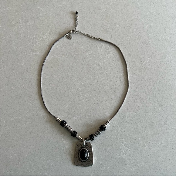 Lia Sophia Silver/Black Necklace - Picture 2 of 3
